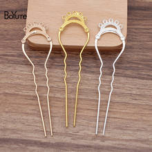 BoYuTe Wholesale (10 Pieces/Lot) 21*29MM Metal Alloy Multi-Loops Hair Stick Diy Bridal Wedding Hair Jewelry Accessories 2024 - buy cheap