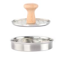 Stainless Steel Meat Press Wood Handle Meat Beef Grill Burger Press Kitchen Food Mold Hamburger Patty Maker Barbecue Tool 2024 - buy cheap