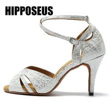 Hipposeus novos sapatos de dança feminino ballroom latin meninas salsa moderna sapatos de dança feminino tango macio sola de festa de dança-sapatos sandálias 2024 - compre barato