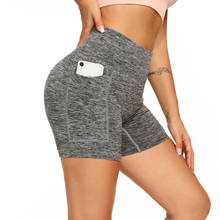 New Women High Waist Sports Shorts Workout Running Fitness Gym Yoga Leggings Female Seamless Yoga Shorts With Side Pocket 2024 - buy cheap
