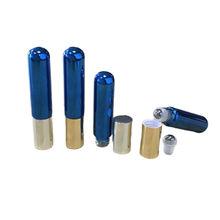 Fashion Roller Ball Bottle 6ml Blue Empty Cosmetic Containers Essential Oil Travel Bottle Refillable Perfume Roll On 25pcs/lot 2024 - buy cheap