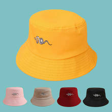 Unisex Cotton Bucket Hats Women Sunscreen Panama Hat Men Snake Pattern Sunbonnet Outdoor Fisherman Hat Beach Cap Bob Femme Gorro 2024 - buy cheap