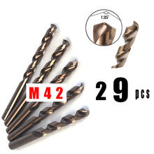 29pc  M42 HSS Twist Drill Bit Set for Metal Contain 8% High Cobalt Copper Iron Aluminum Stainless Steel Drilling Core drill Bits 2024 - buy cheap