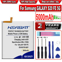 HSABAT 5000mAh EB-BG781ABY EB-BG991ABY EB-BG996ABY EB-BG998ABY Battery for Samsung GALAXY S20 FE 5G / S21 S21 Ultra S21Plus S21+ 2024 - buy cheap