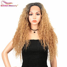 Golden Beauty 28Inch Synthetic Wig Kinky Straight Hair Tpart Lace Wig For Black Women American Natural Hair For Black Women 2024 - buy cheap