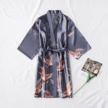 Hot Fashion Satin Robe Female Bathrobe Sexy peignoir femme Silk Kimono Bride Dressing gown Sleepwear Night Grow For Women Girls 2024 - buy cheap