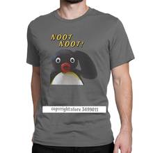 Pingu Noot Noot Motherfu***s Men's Tshirts Penguin Meme Funny Cartoon Novelty Tee Shirt Tee Shirts Cotton Clothing 2024 - buy cheap