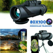 80X100 HD Zoom Telescope With Tripod Phone Clip Moblie Phone Monocular Telescope Night VIsion Tourist Bird Watching Telescope 2024 - buy cheap