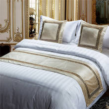 Jogo de cama bordado, alta qualidade, cor pura, corredores, novo estilo chinês, lançamento de veludo, fronhas, bandeira, dourada 2024 - compre barato