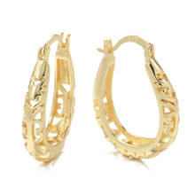 Kinel Hot Cut Out Ball Earrings For Women Girls 585 Gold Color Woman Matte Pattern Dangle Earrings Wedding Exquisite Jewelry 2024 - buy cheap