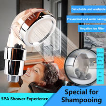 VEHHE-Cabezal de ducha para peluquería, cabezal de ducha portátil para viaje, con bolas de filtro de aniones, para SPA, alta presión 2024 - compra barato