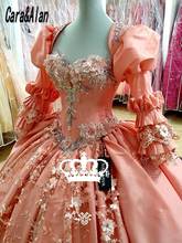 Vintage Pink Quinceanera Dress with Bolero 3D Floral Applique Vestidos Para XV Años Sweet 16 Dress robe de soirée 2024 - buy cheap