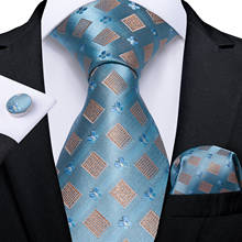 Gravata de seda de seda para gravata de botão de punho conjunto dibangu festa de negócios moda 2024 - compre barato
