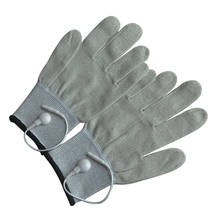 5 par/pack conductivo guantes de masaje de electroestimuladores TENS electrodo guantes gris 2024 - compra barato