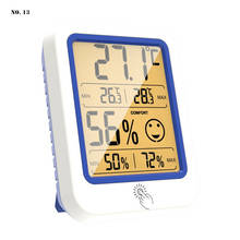 Lcd digital medidor de umidade temperatura termômetro eletrônico higrômetro com grande display lcd para o quarto do bebê, estação meteorológica 2024 - compre barato