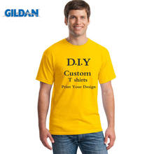 Мужская футболка с принтом GILDAN, 100% хлопок, Топ Harajuku, сделай сам, как на фото или с логотипом, модные мужские топы на заказ 2024 - купить недорого