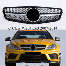 Grelha dianteira de prata para os carros, c180, c200, c230, c280, c300, c350, substituição de malha nos carros, classe c, w204, c63, 2008-2010 2024 - compre barato