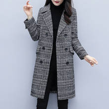 Womens Elegant Korean Jackets Coat Lapel Button Long Coat Jacket Autumn Winter Warm Ladies Overcoat Outwear #930 2024 - buy cheap