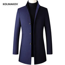 Casaco masculino de lã quente e de alta qualidade, jaqueta inteligente casual de lã, tamanho único, inverno 2021 2024 - compre barato