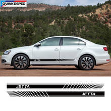 Sport Stripes Car Door Side Skirt Sticker For Volkswagen-Jetta MK4 MK6 GLI Auto Body Decor Vinyl Decal Tuning Accessories 2024 - buy cheap