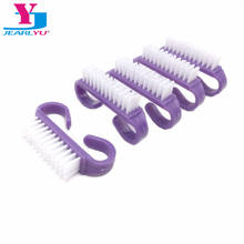 10 Cleaning Nail Brush Purple Clean For Plastic Dust Remove Professional Tips Soft Manicure Pedicure Nail Art Care Tool Portable 2024 - buy cheap