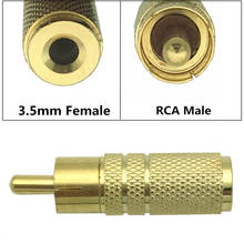 3.5mm 1/8" Aux Mono Female Jack to RCA Male Plug Gold Plated Audio Adapter F/M adapter 2024 - buy cheap