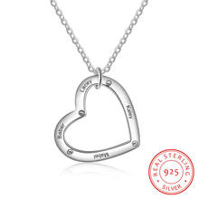 Personalized 925 Sterling Sliver Necklace Hollow Heart Pendant DIY 4 Names Custom Necklace Fashion Jewelry for Women (NE103166) 2024 - buy cheap