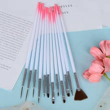 12 Pcs/Set Dotting Stripes Liner Pen Manicure Tool Set Nail Art Gel Polish Painting Drawing Gradient Brush Decoration 2024 - buy cheap