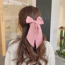 1pcs Plaid Bow Scrunchie For Women Girl Elegant Elastic Hair Bands Decoration Crunchy Hair Tie Gum Headband Fashion Accessories 2024 - buy cheap