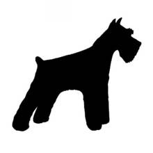 Car Sticker Schnauzer Dog Cartoon Car Sticker Car Cover Scratch Decorative Sticker Applique Accessories Black/White,13cm*13cm 2024 - buy cheap