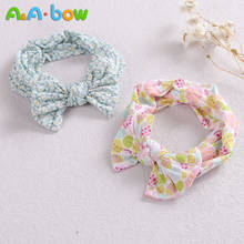 1pcs bebê recém-nascido bandana floral impresso hairbands para meninas flor headwear princesa bowknot headwrap acessórios de cabelo do bebê 2024 - compre barato