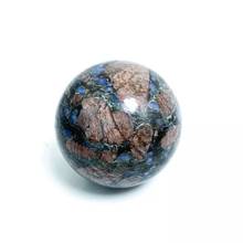 MOKAGY с натуральным синим кристаллом кварцевая Сфера глаукофан шар из Поделочного Камня 50 мм-70 мм, 1 шт. 2024 - купить недорого