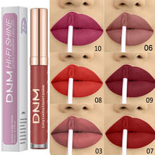 Dnm 12 cores fosco batom veludo sexy gloss labial conjunto cosmético matiz labial gloss batom à prova dwaterproof água lábios maquiagem tslm2 2024 - compre barato