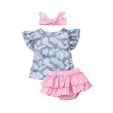 Infant Clothing Baby Girls Shirt Shorts Pants Clothes Set baby girl clothes roupas de bebe Newborn 3PCS Outfits 2024 - buy cheap