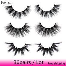 FOXESJI 30Pairs/lot Eyelashes 3D Mink Lashes Bulk Soft Fluffy Dramatic Full strip Lashes Mink EyeLashes Natural False Eyelash 2024 - buy cheap