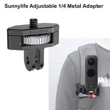 Sunnylife 1/4 adaptadores ajustáveis da liga de alumínio da rotação do adaptador 360 do metal para o bolso 2/insta360 um x2/câmera slr 2024 - compre barato