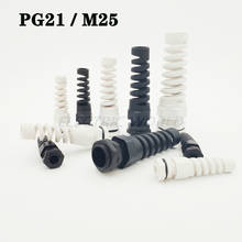 50pcs Nylon Cable glands PG21 waterproof cable connectors thread gland rubber wiring conduit Anti-bending plastic cable sleev 2024 - buy cheap