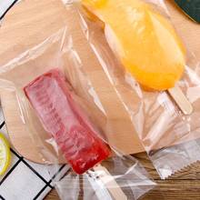Sacos de sorvete descartáveis de plástico de grau alimentício, sacos transparentes de sorvete, bolsa de molde para picolés, 100 fáceis, dropshipping 2024 - compre barato