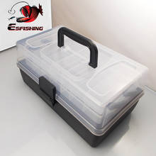 ESFISHING Fishing Tackle Boxes 275mm 2layer  Hook Storage Case Compartments Box Plastic Storage Holder Fishing Accessories 2024 - buy cheap