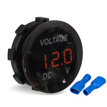 Voltímetro Digital para motocicleta y coche, con pantalla LED voltímetro, CC, 12V-24V 2024 - compra barato