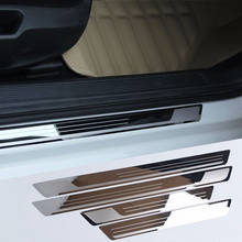 Накладка на порог для VW Volkswagen JETTA 2011 2012 2013 2014-2020, Накладка на порог, защита для педали, аксессуары для стайлинга автомобиля 2024 - купить недорого