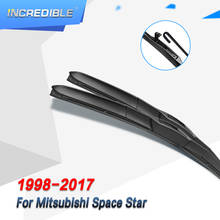 Escobillas de limpiaparabrisas híbridas para Mitsubishi Space Star, brazos de gancho compatibles, modelo año 1998 a 2017 2024 - compra barato