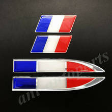 Adesivo emblema para carros 4 peças, bandeira francesa, para-choques, porta-malas 2024 - compre barato