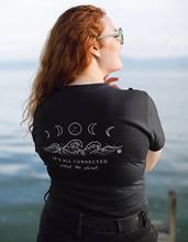 It's All Connected moon and waves, футболка, 100% хлопок, забавная, унисекс, женская, модная, хипстерская, эстетическая, графическая, Повседневная футболка, топ, футболка 2024 - купить недорого