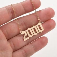 Kinitial aniversário data pingentes colares 1985 a 2020 personalizado ano de nascimento charme colares instrução ckocker collier 2024 - compre barato