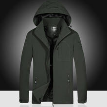 Plus Size M-7XL Windbreaker Waterproof Jacket Winter Jacket Men Hoodie Hat Detachable Breathable Sport Outdoor Hiking Coat Mujer 2024 - buy cheap