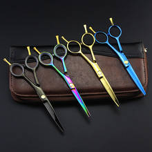 professional Japan 440c 5.5 '' Two-tailed cut hair scissors haircut thinning barber hair cutting shears hairdresser scissors set 2024 - buy cheap