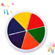 Funny 6 Colors Ink Pad Stamp DIY Finger Painting Craft Cardmaking Large Round For Kids Learning Education Drawing Toys #30 2024 - buy cheap