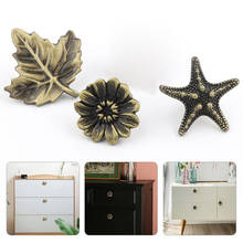 Vintage Furniture Handle Leaf Starfish butterfly Bronzed  Drawer Pull Handle Kitchen Cupboard Cabinet Door Handles 2024 - buy cheap