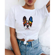 Women Clothes 2019 Dog Pattern T shirts Lady Fashionable Tees Summer Short Sleeve Female Tops Harajuku Oversize Streetwear 2024 - buy cheap